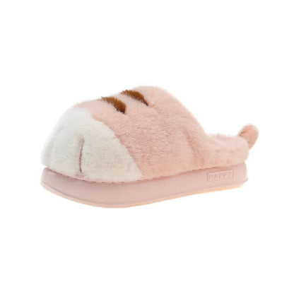New Adorable Kitty Claw Slippers Women's Home Shoes Non Slip Furry Mules Female Fashion Warm Fluffy Slides Outdoor Cat Slippers Badiee Stylez