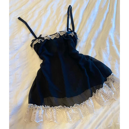 Chic Punk Y2K Dress Aesthetics Graphic Print Fashion Rock Goth Braces skirt Vintage Hiphop Sexy Pleated skirt Summer Streetwear Hei 2