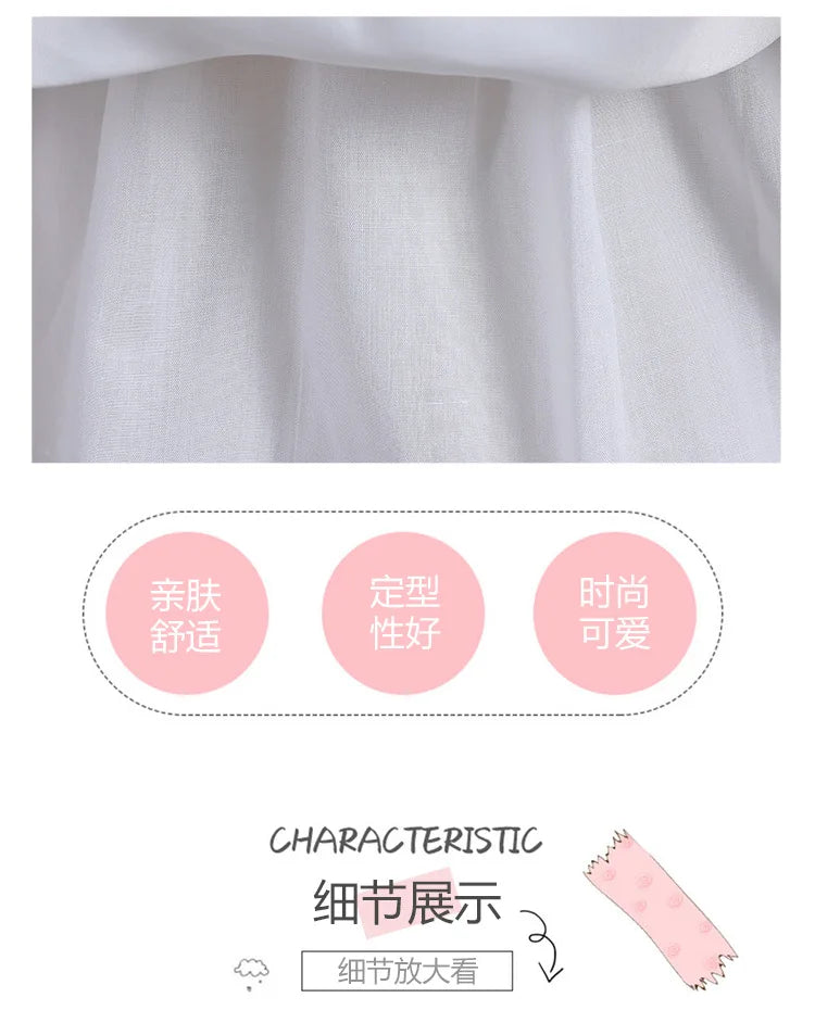 ELBCOS 4-14Y Girls Tie Crew Neck Long Sleeves Solid Color Fold Skirt Cardigan Coat Waist Bow Costumes Princess Party Dress Suit