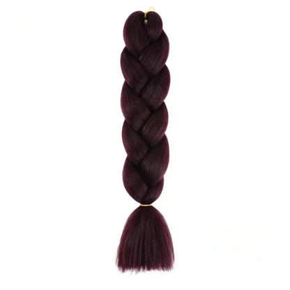 YUNLU 24Inch Synthetic Crochet Hair Extensions for White Women Box Twist 165g Jumbo Braiding Hair Pre Stretched Wholesale 99J 24inches