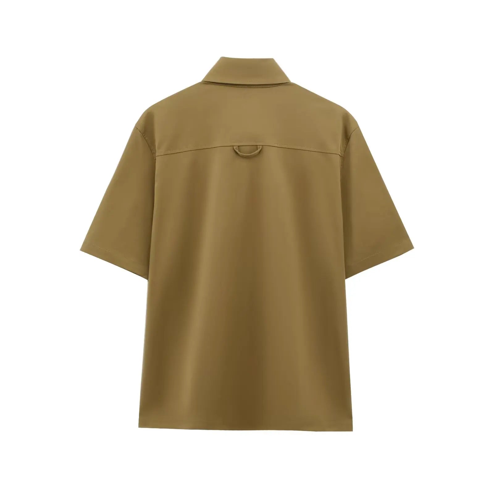 TFMLN Spring Summer New 2pcs Sets 2025 Women Solid Color Short Sleeve Shirts Pockets Tops Casual Shorts Sets