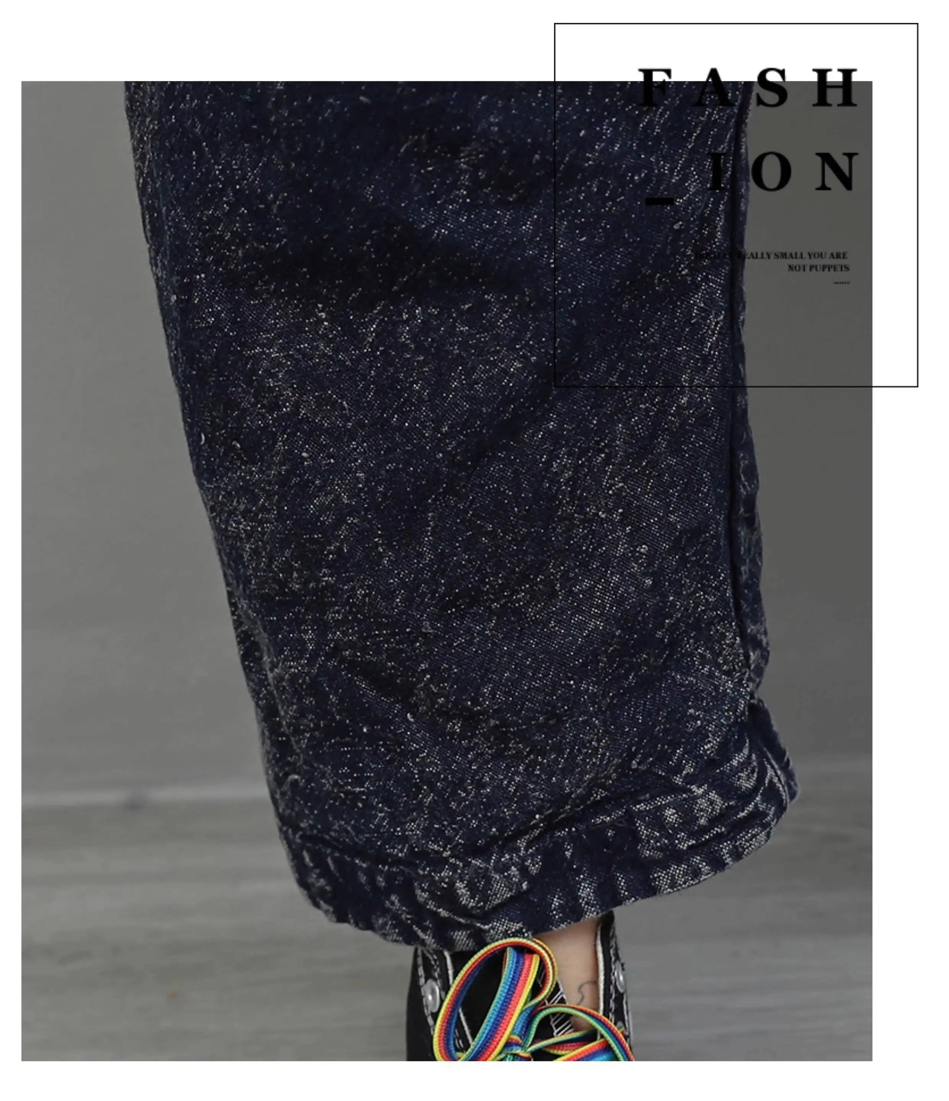 Heavy Embroidery Patch High Waist Overalls Women Autumn Fashion Stylish Loose Jumpsuit LX4372 Badiee Stylez