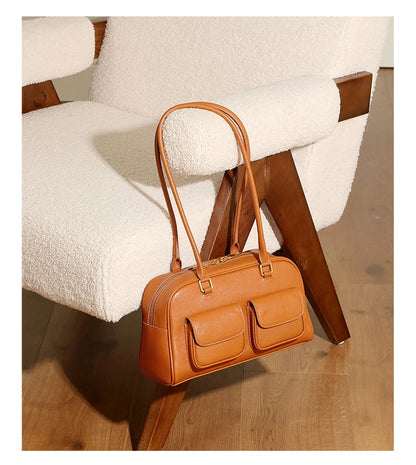 Hifashion Luxury Genuine Leather Underarm Shoulder Bags For Women 2025 Trend Designer Pillow Satchel Tote Office Ladies Handbags