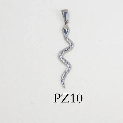 RHYSONG Geometric Stainless Steel 18K Gold Plated Snake Cross Palm Conch Mushroom Pistol Pendant For Women Diy Findings Jewelry 10-SV