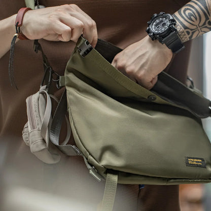 Maden Outdoor Large Capacity Crossbody Bags Men's Multifunctional Hiking Cycling Travel Adjustable Strap Shoulder Messenger Bag