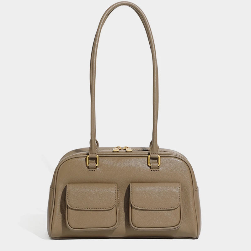 Hifashion Luxury Genuine Leather Underarm Shoulder Bags For Women 2025 Trend Designer Pillow Satchel Tote Office Ladies Handbags