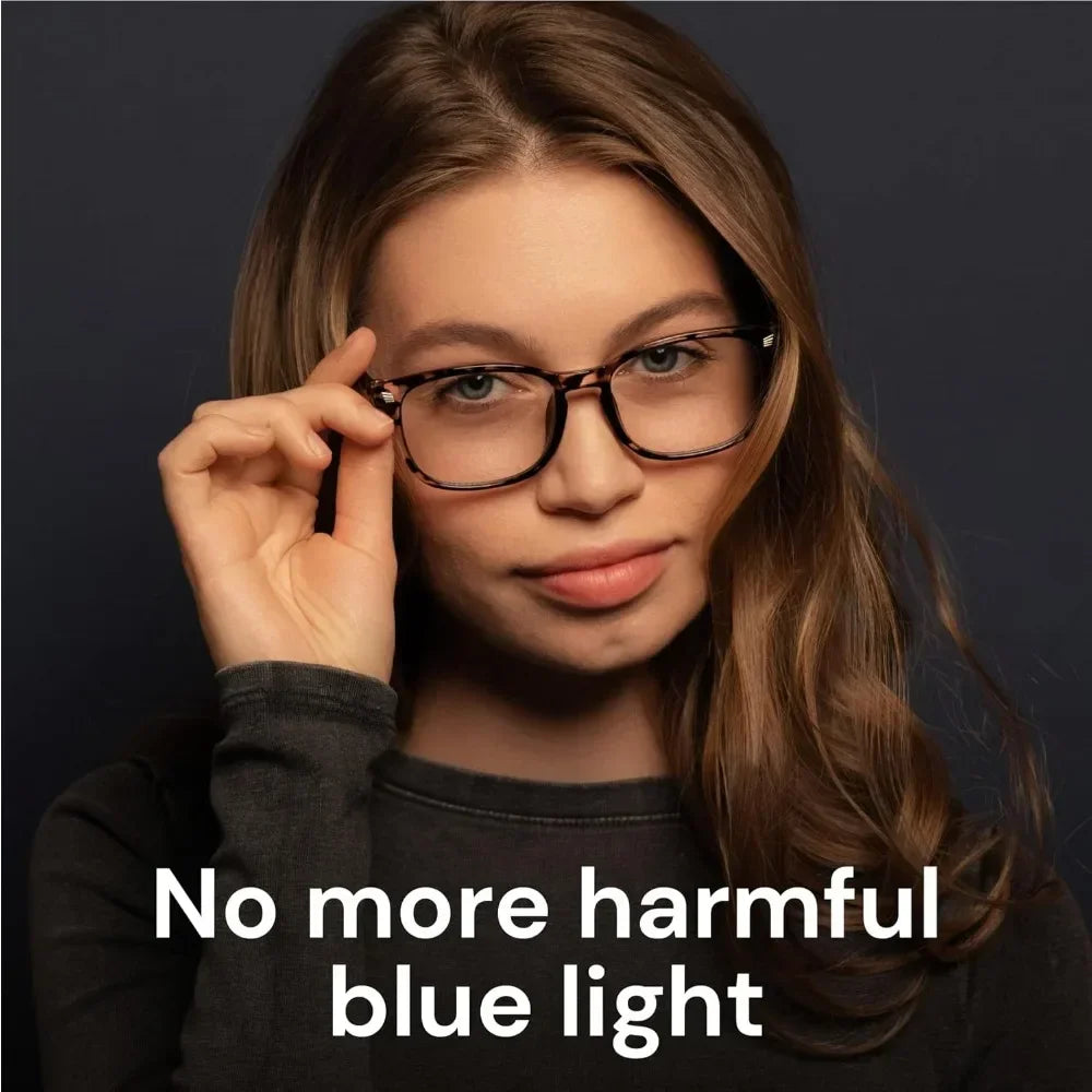 Stylish Blue Light Glasses for Woman - Computer Glasses 99% Blue Light Blocking - Lightweight TR90 Frames - 3 pack Badiee Stylez