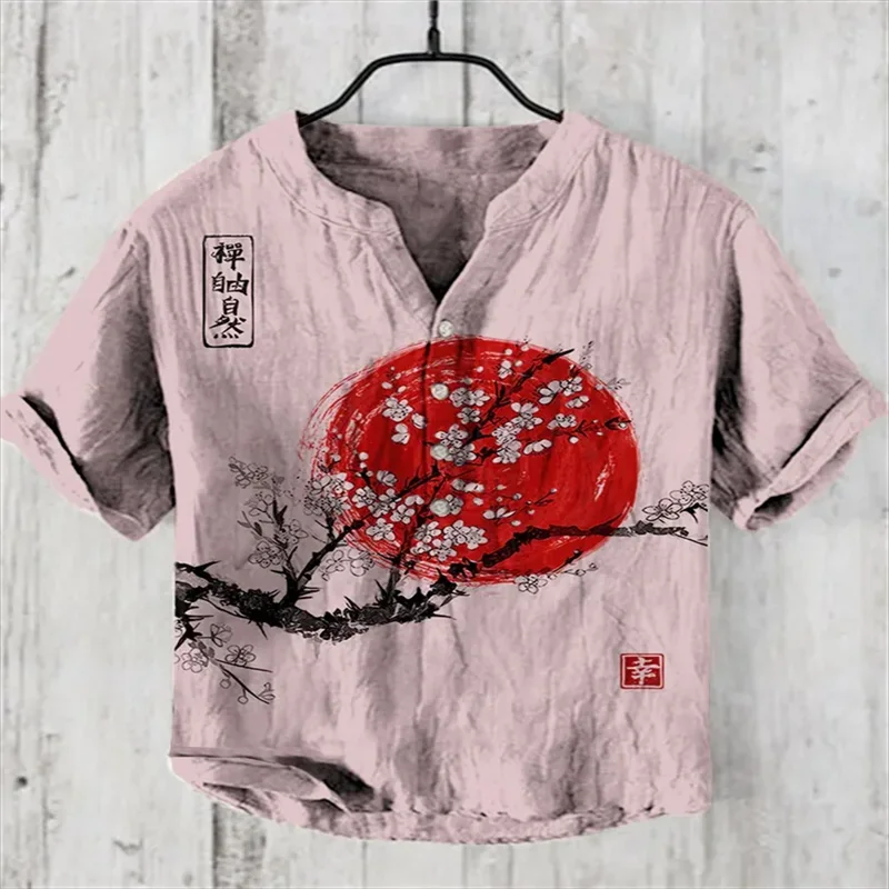 Men's 3D printed men's casual button up long sleeved shirt men's four season top men's 5XL size