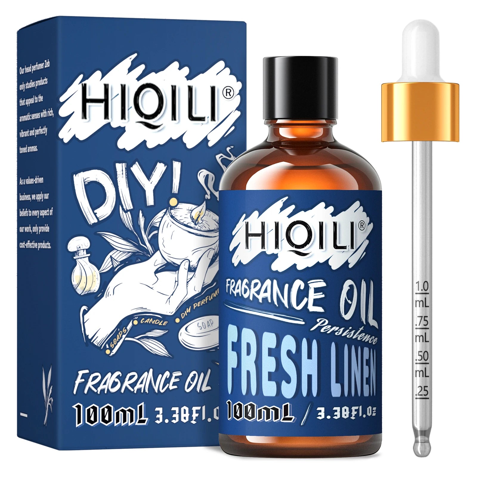 Fresh Linen Fragrance Oils,HIQILI 100ML 100% Pure Oil For Aroma Diffuser,Humidifier,Candle Making,Air Freshener,Soap,DIY,Gift - Badiee Stylez