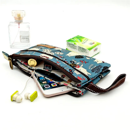 Polyester Waterproof Women's Coin Bag Ladies Organizer Wallet Female Phone Purse Money Pouch Clutch Handbag Carteira for Girls