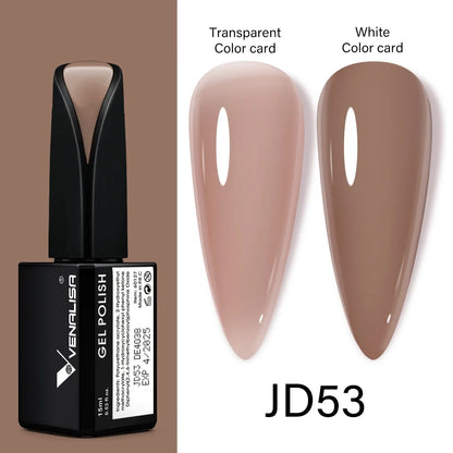 Venalisa 15ml Nail Prep Dehydrator Fast Dry Acid-Free Primer Bond Natural for Builder Jelly Gel Nail Gel Polish Color GelVarnish JD53 jelly color