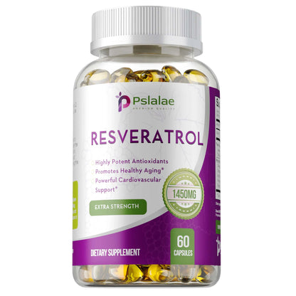 Resveratrol Extract - Helps Support Cardiovascular Health, Promotes Skin Radiance, and Antioxidants 60 Capsules