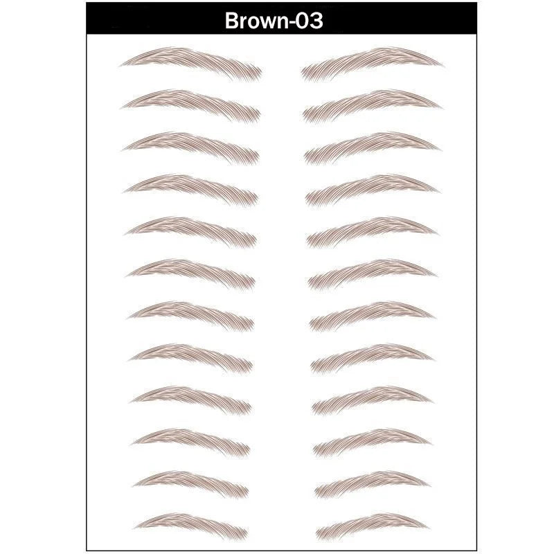 4D Hair-Like Eyebrow Stickers Waterproof Eyebrow Tattoo Water Transfer Eye Brow Enhancer Long Lasting Korean Cosmetics