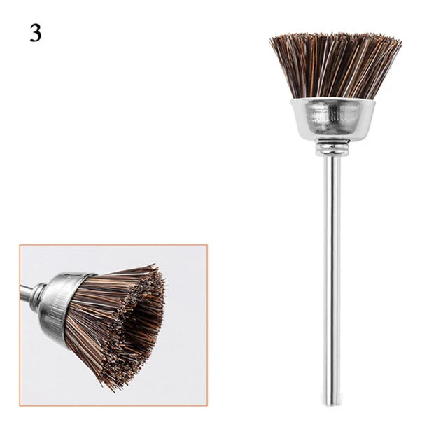 Nail Drill Bit Cleaning Brush Manicure Grinding Head Dual Brush Electric Drills Copper Wire Drill Brush Cleaner Nail Art Tools Style4