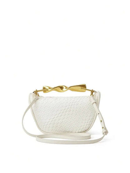 Summer Half-Moon Beach Straw Shoulder Bags Women's Straw Bucket Bag Purse Woven Straw Handbags Casual Tote Crossbody Bag