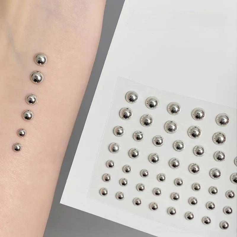 Stainless Steel Fake Nose Ring Sticker Non Piercied Lip Nails Ear Stud for Women Men Pack Fake Eyebrow Lip Piercing Body Jewelry Badiee Stylez