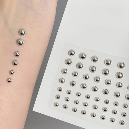 Stainless Steel Fake Nose Ring Sticker Non Piercied Lip Nails Ear Stud for Women Men Pack Fake Eyebrow Lip Piercing Body Jewelry Badiee Stylez