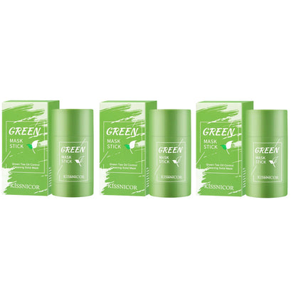 Face Clean Mask Green Tea Cleansing Stick Mask Shrink Pores Deep Blackhead Remover Facial Cleansing Moisturizing Mask Skin Care 3PCS Option 1 Milk