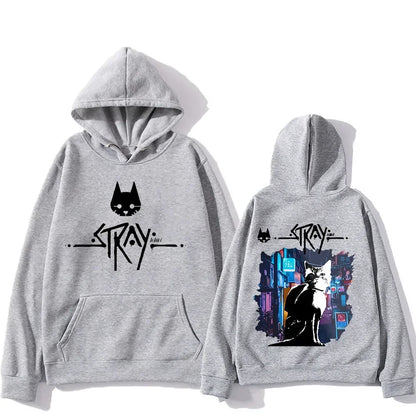 Fashion Women Men Hoodie Stray Cat Cotton Sweatshirt Game Print Pullover Hoodie Female Clothing Streetwear Top Gift Plus size