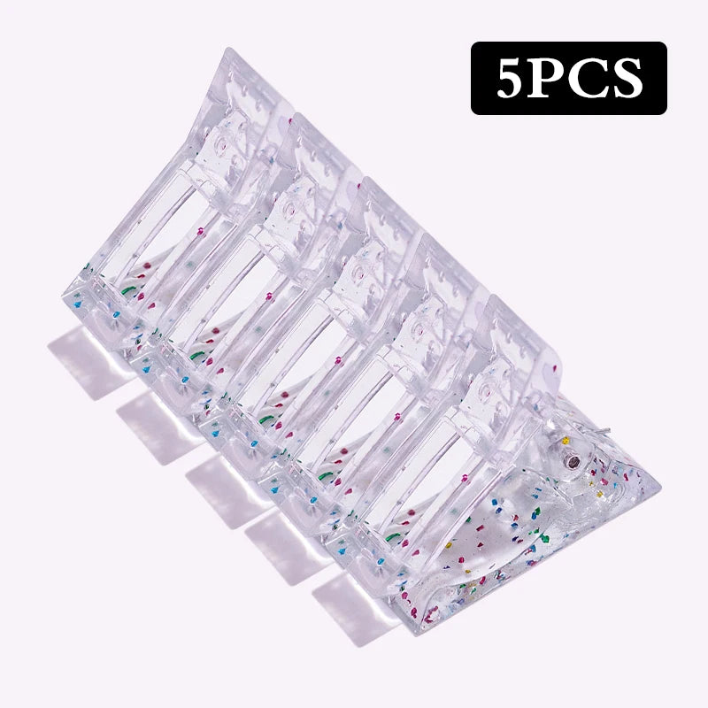 Acrylic Nail Clip Transparent Gel Quick Building Nail Tips Clips Fingernail Extension UV Clamps Manicuring Art Builder Tools Set Q42201-5 5