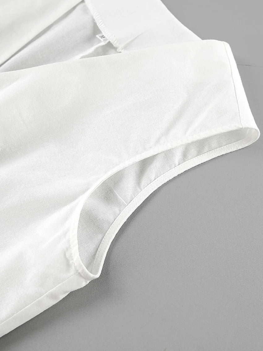 Marthaqiqi Loose Cotton Women'S Pajamas Sets Sexy V-Neck Sleepwear Tank Tops Nightwear Casual Shorts Femme Summer Pyjamas Suits