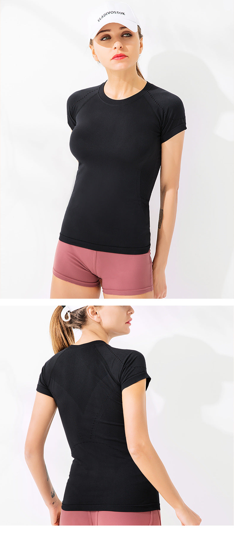 Women Fitness Sports T-shirt Tops Women Outdoor Sports Loose Short Sleeve Stitching Gym Running Female Quick Drying Breathable