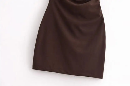 New Elegant Dresses Women's Summer 2025 New Fashion Tight Ruched Mini Party Women's Dress Street Youth Holiday Dress