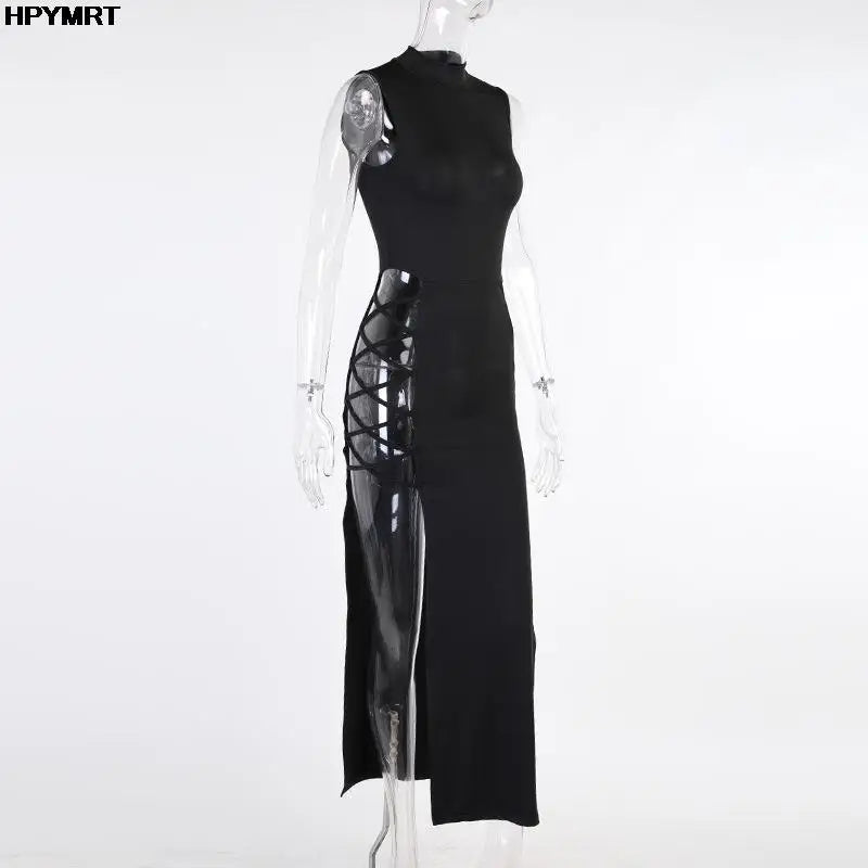 Long Black Dress Woman Round Neck Slim Bodycon Dresses New Summer Midi Dresses Sexy Dress For Party White Black Dresses Women