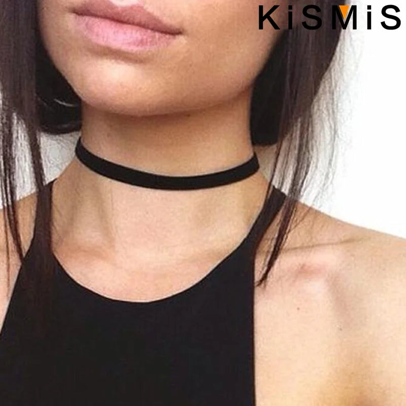 KISMIS 6Pcs/Set Black Lace Chokers Necklace Set Vintage Gothic Punk Elastic Necklace Women'S Jewelry 1Sets Badiee Stylez