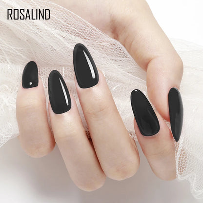 ROSALIND Hot-sale Bottle Gel Nail Polish Vernis Semi Permanent Primer Top Coat Bright Classic For Nail Art Design LED/UV Lamp