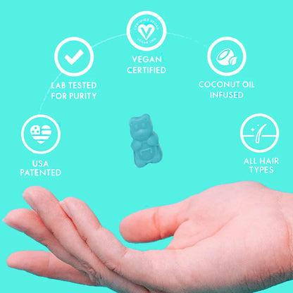 Bear Hair Vitamin Gummy Biotin 6000mcg Multivitamin Supplement Vegan Vitamin Hair, Skin & Nail Growth Gummies for Men & Women