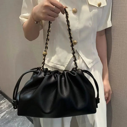 Brand Design Fashion High-grade Texture Leather Cloud Bag Luxury Ladies High Quality Cowhide Shoulder Crossbody Bags For Women