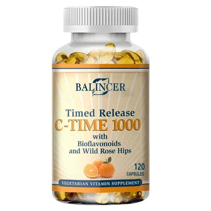 1000 Mg Vitamin C Contains Wild Rosehips-Promotes Collagen Production, Boosts Immunity, Strong Antioxidant, Supports Skin Health 120 count-1 bottle