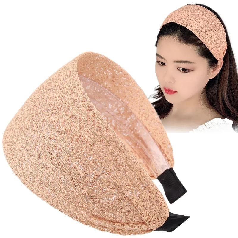 Women's Wide Brim Hair Band Black Hair Band Face Wash Hair Fixer Non-Slip Hairpin Резинки Для Волос Headbands for Women Orange