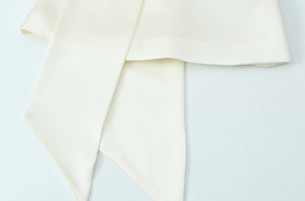 TRZA Women Sexy Fashion With Scarf Strapless Bustier Tops Straight Neck Side Zipper Female Camis Mujer