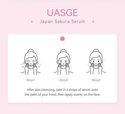 Sakura Whitening Face Serum Anti Aging Fade Fine Lines Tighten Pores Improve Melanin Pigment Dull Moisturizer Brighten Skin Care