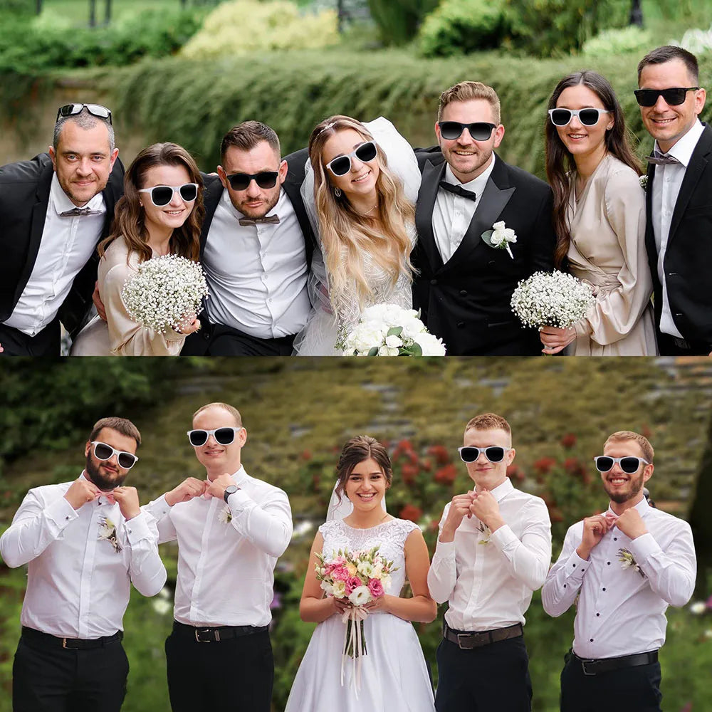 12-60Pcs Wedding Bridal Heart Shaped Sunglasses Party Favors Gift for Guests Bachelorette Hen Party Glasses Bridal Shower Decor