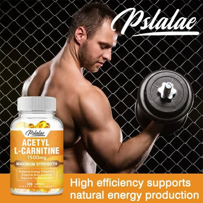 Acetyl-L-Carnitine Capsules 1500 Mg - Supports Natural Energy Production, Supports Memory and Concentration Supplement