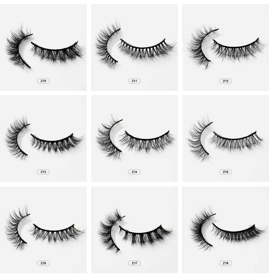 Dropshiping Makeup Mink Lashes Fluffy Soft Full Fake Eyelashes Natural False Eyelashes Wispy Lash Extension