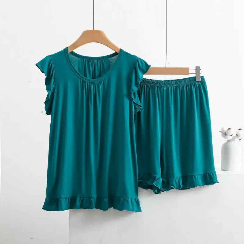 XL-8XL Plus Size Modal New Sleeveless Tops Ladies' Pajamas And Shorts Summer Women's Sleepwear Pyjamas Femme Nightwear Suit