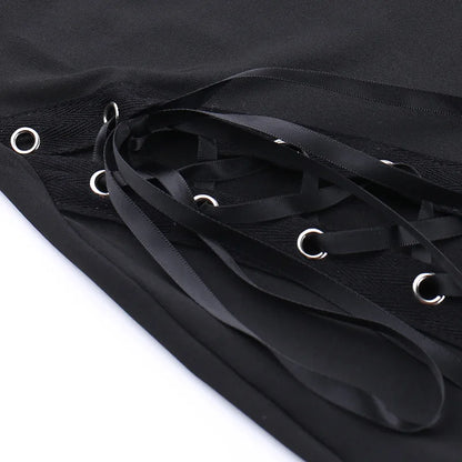 Y2K Summer Cross-band Strap Art Micro-flare Casual Pants Metal Buckle Decoration Personal Pants Women Versatile Sexy Slim Pants