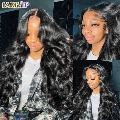 250% 30-36inch Body Wave 13x6 Hd Frontal Human Hair Pre-plucked Lace Brazilian Remy 13x4 Front Wig 4x4 Closure With Hd Full Lace Badiee Stylez