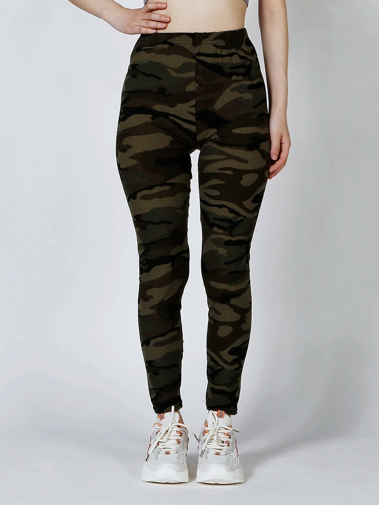 Women Fashion Camouflage Leggings Sexy Print Femme Push Up Pants Casual Camo Sport Workout Fitness Legging