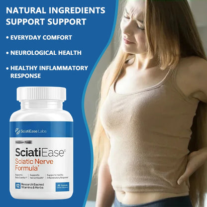 Sciatic Nerve Health Support Supplement with PEA, Vitamin B Complex, Alpha Lipoic Acid for Muscles Joints Sleep Nerve Support