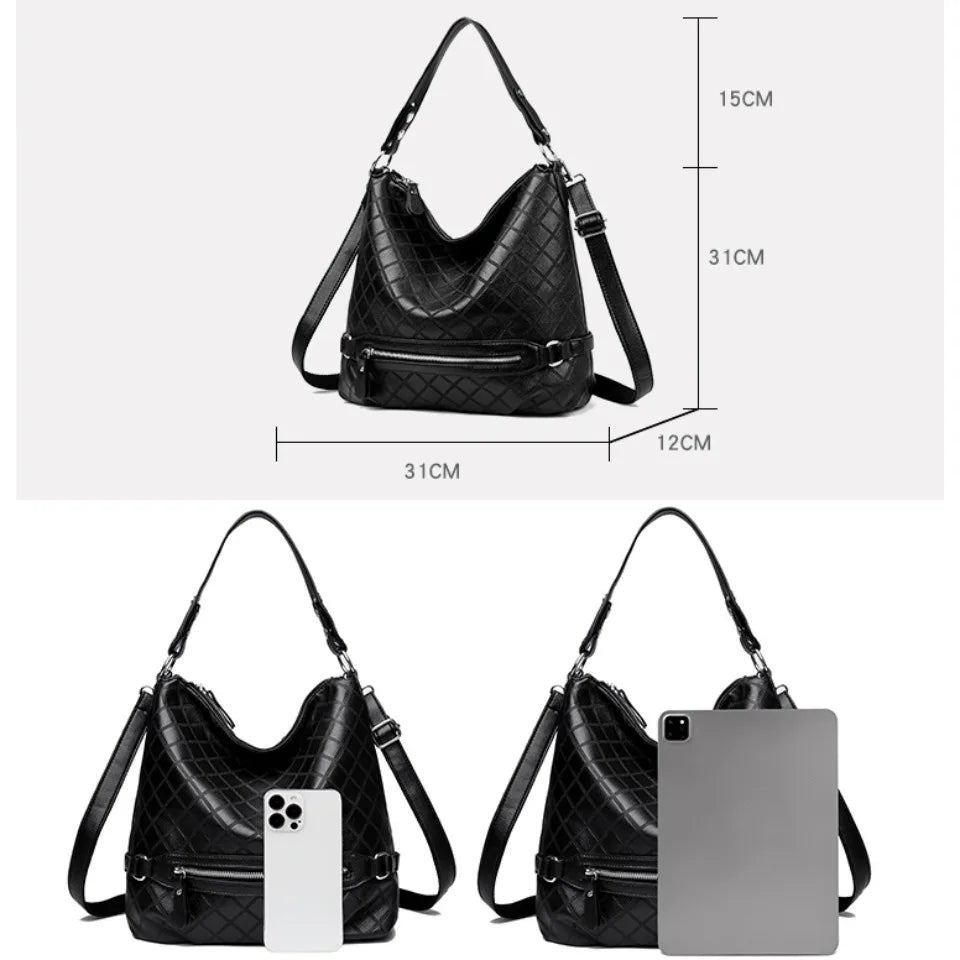 Genuine Brand High Quality Leather Casual Tote Luxury Handbags Women Bags Designer Shoulder Underarm Bags for Women Bucket Sac