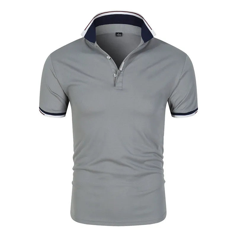 Men’s High-Quality White Golf Polo Shirt - Casual Short Sleeve Summer Style