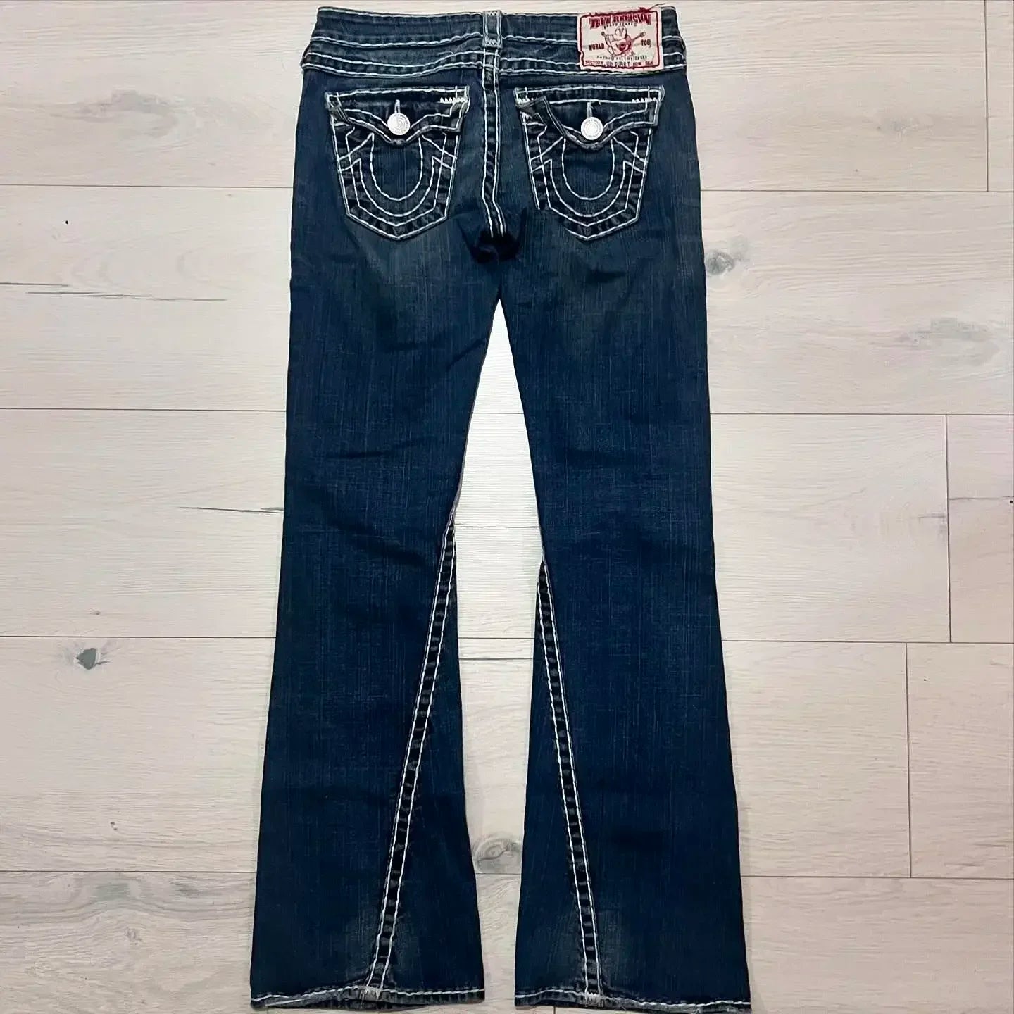 2025 Harajuku Y2K New Buddha High waist Super T Bootcut Jeans Flared Jeans Street Denim Pants High Waist Straight Leg Wide Leg