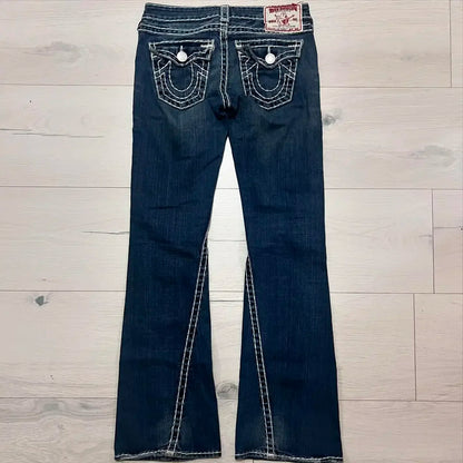 2025 Harajuku Y2K New Buddha High waist Super T Bootcut Jeans Flared Jeans Street Denim Pants High Waist Straight Leg Wide Leg