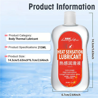 thermal Water Based Lubricant Sex Oil Masturbation Massage Anal Ass Oil Human Body Lubricant for Sex 215ml