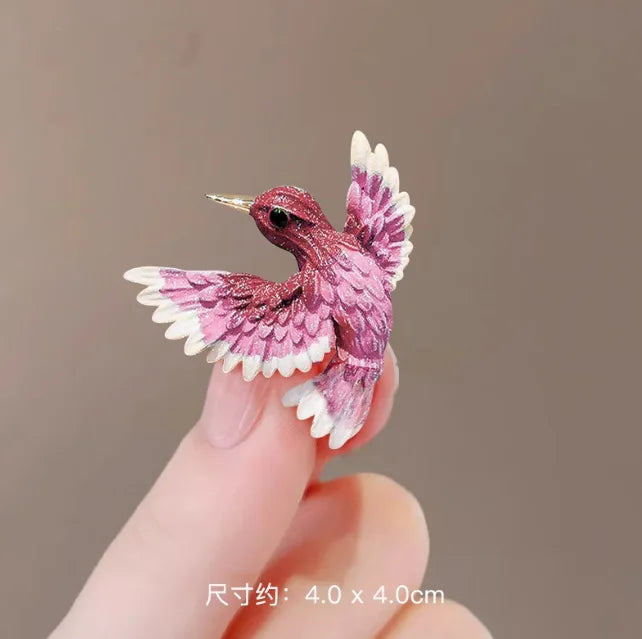 New Chinese style blue wing bird brooch, high-end women's exquisite retro chest flower, niche design, pin with accessories